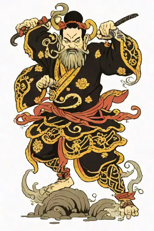 raijin god tattoo design idea