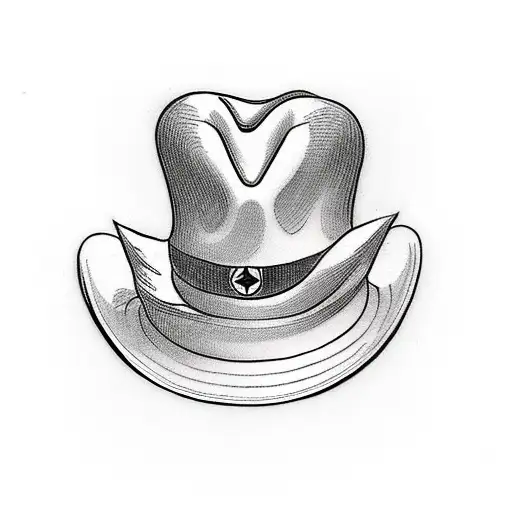 A traditional-style tattoo of Zé pelintra wearing a fedora and holding a deck of cards tattoo design idea