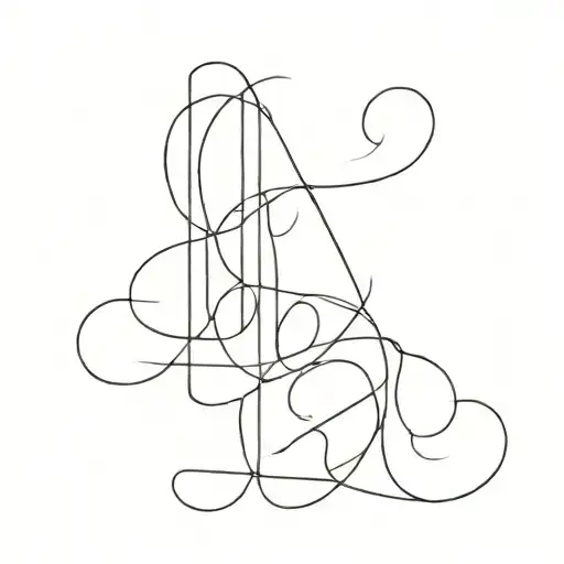 LETTERS GLGJB. fine lines, typography. tattoo design idea