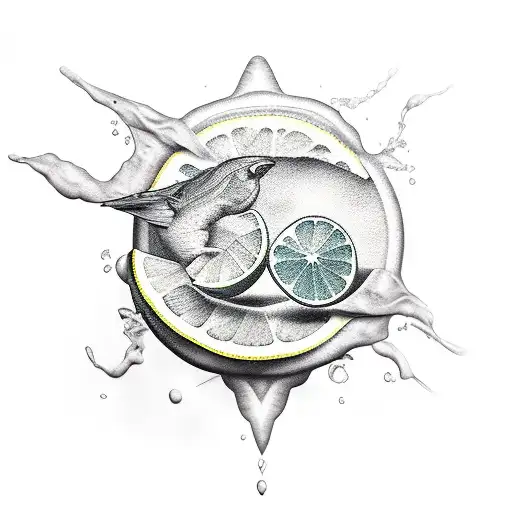 Lemon tattoo design idea