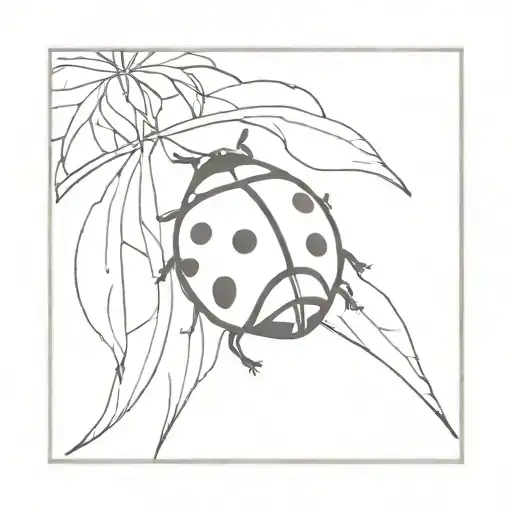 ladybug tattoo design idea