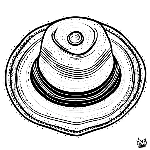 calentano sombrero with yarn and needle hanging tattoo design idea