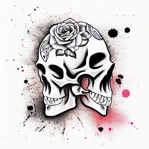 Skull tattoo design idea