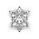A tatoo with 2 dices with a writing "ALL THE WAY" tattoo design idea