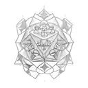 A tatoo with 2 dices with a writing "ALL THE WAY" tattoo design idea