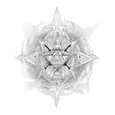 A tatoo with 2 dices with a writing "ALL THE WAY" tattoo design idea