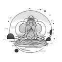 so it goes (positive coming to terms) circle letting go  no mind let things take their course calmness presence one day  tattoo design idea