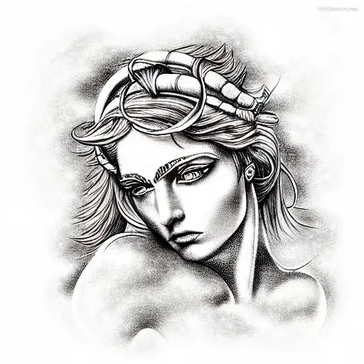 Roman goddess  tattoo design idea