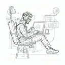 cool geek programmer coding tattoo design idea
