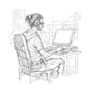 cool geek programmer coding tattoo design idea