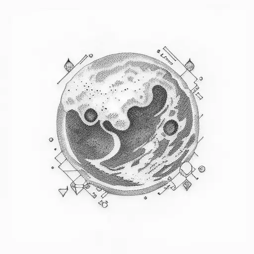 pluto planet orbit tattoo design idea