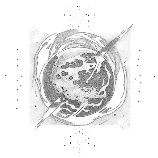 pluto orbit tattoo design idea