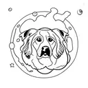 Pluto is my dogs name, pluto planet orbit tattoo design idea