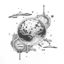 pluto orbit tattoo design idea