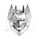 Half Bruce Wayne Half Batman with the quote It's not about who we are underneath the mask but who we are outside of it   tattoo design idea