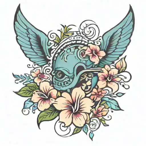 ohana means family tattoo design idea