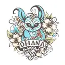 ohana means family tattoo design idea