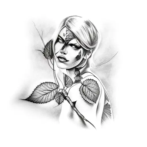 poison ivy  tattoo design idea