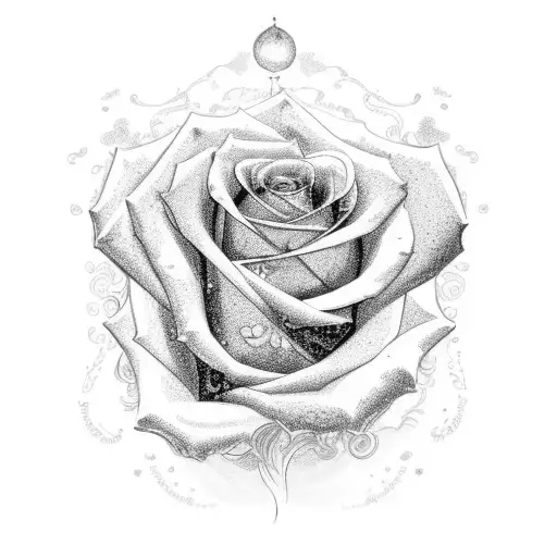 spanish lady comes to me she lays on me this rose..it rainbow spirals around and trembles and explodes tattoo design idea