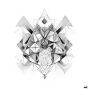 A geometrical design with zelda's reference hide in with  tattoo design idea