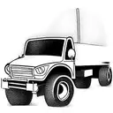 mini excavator loading KAMAZ tattoo design idea