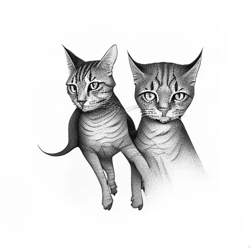 mom and son tattoo design idea