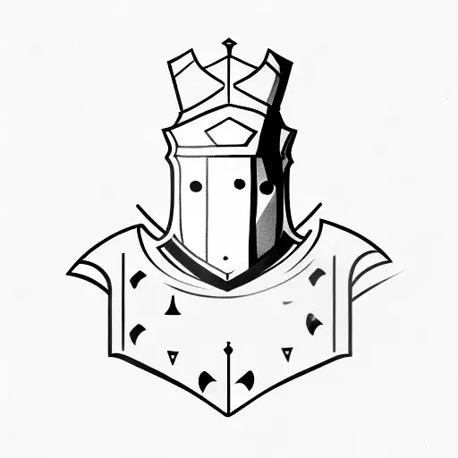 knight chess piece tattoo design idea
