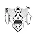 chess knight piece tattoo design idea