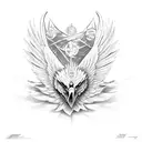 eagle wing tattoo design idea