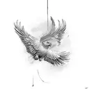 eagle wing tattoo design idea