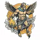 prometheus stealing fire tattoo design idea