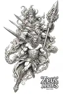 Zeus, Poseidon and Hades on my forearm sleeve tattoo tattoo design idea