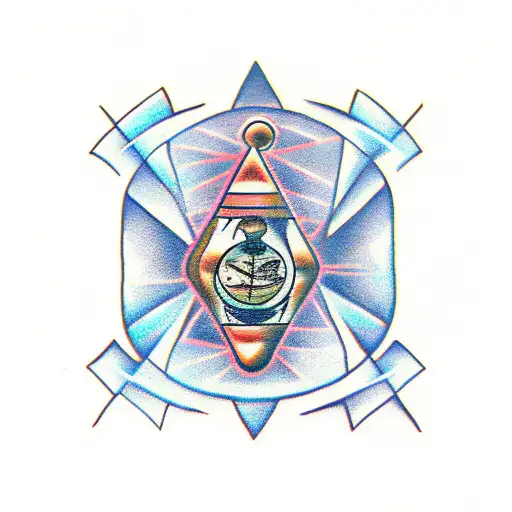 hourglass in triskele tattoo design idea