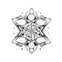 triaskete with sand clocks inside tattoo design idea