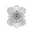 triaskete with sand clocks inside tattoo design idea