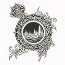 psalms 23 verse tattoo design idea