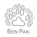 Dog's paw print with a name Ben tattoo design idea