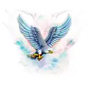 Eagle spreading wings tattoo design idea