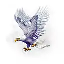 Eagle spreading wings tattoo design idea