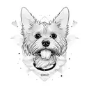 dog on a scooter tattoo design idea