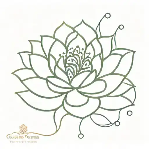 A simple yet powerful tattoo of a lotus flower blooming in difficult conditions, representing beauty and strength in the face of endometriosis and infertility tattoo design idea