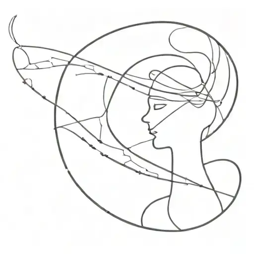 Abstract representation of the pain and struggles of endometriosis and infertility combined into one design tattoo design idea