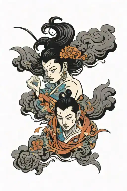 japanese manga tattoo design idea