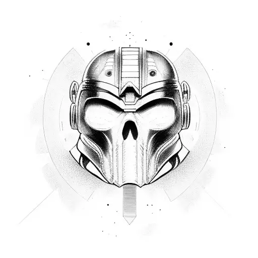 cosmic warrior tattoo design idea