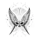 Espada con alas tattoo design idea