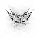 Espada con alas tattoo design idea