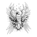 Mexico eagle  tattoo design idea