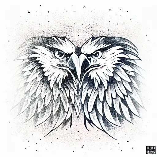 Eagle luck family tattoo design idea