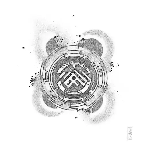 House music themed tattoo with a touch of Kintsugi tattoo design idea