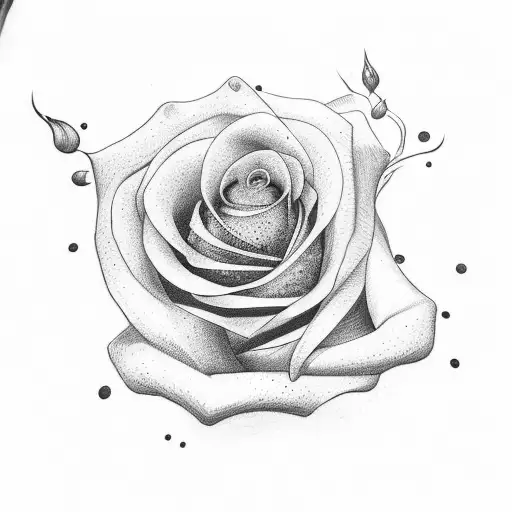 Loyalty with a burning rose tattoo design idea